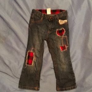 Toddler patchwork jeans